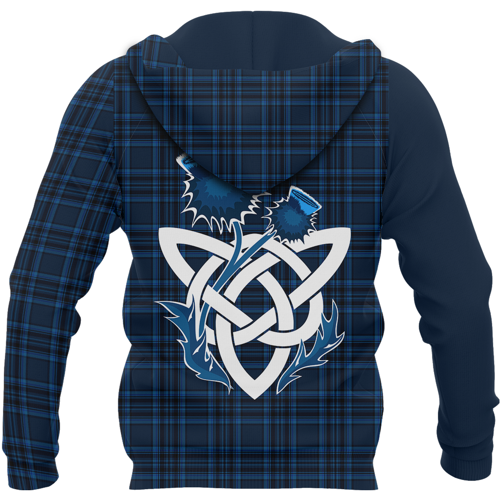 Scotland Saltire Celtic Thistle Hoodie Blue NNK 1514 - Amaze Style™-Apparel