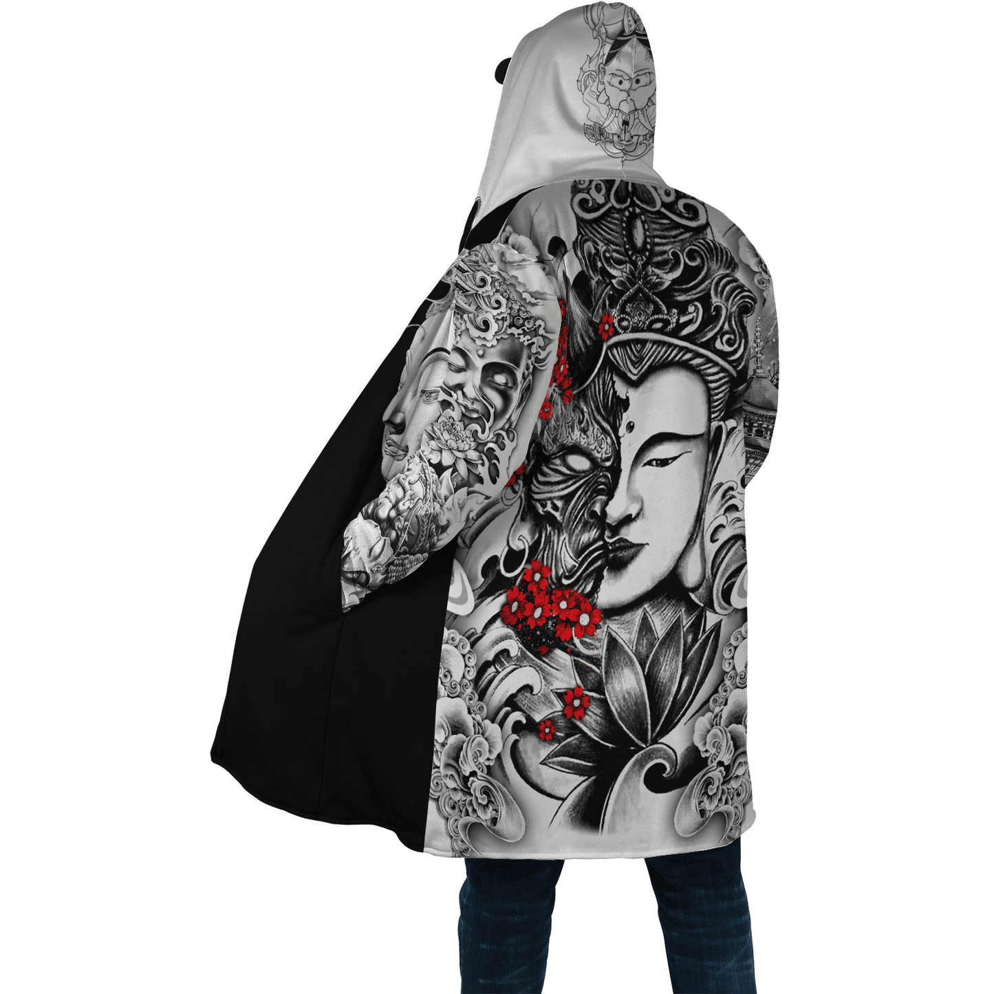 Japanese Tattoo 3D All Over Printed Unisex Cloak-ML