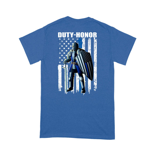 Duty Honor Thin Blue Lines T-Shirt Special Gift For Policeman