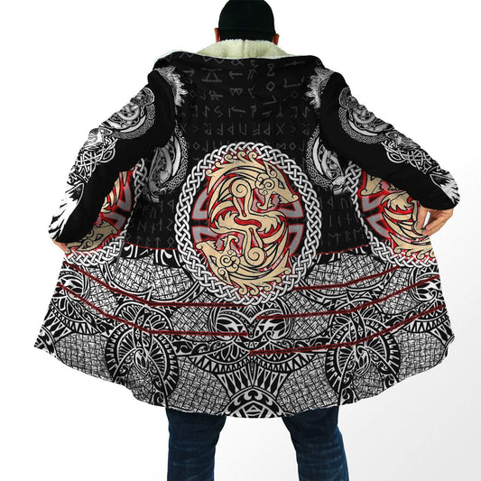 Fenrir Viking Tattoo 3D Over Printed Hoodie for Men and Women-ML