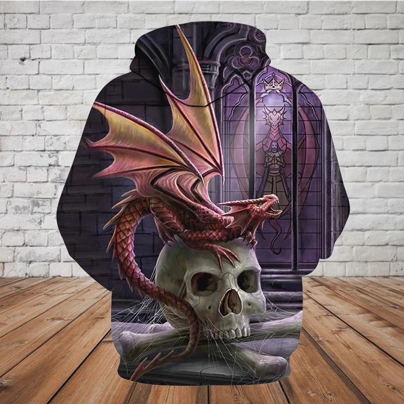 Skull and dragon 3D all over printed for man and women PL05032012 - Amaze Style™-Apparel