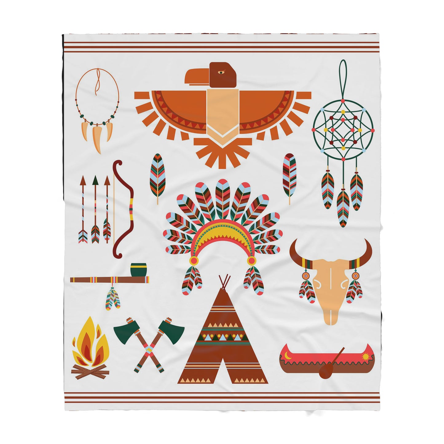 Native American Sherpa Blanket