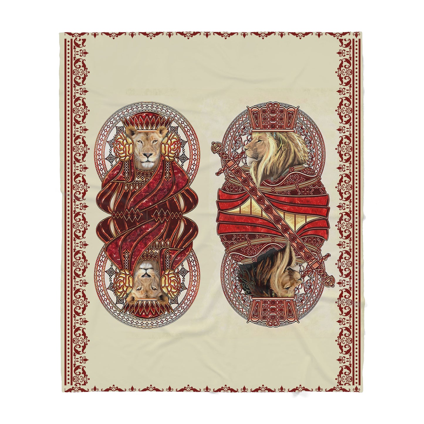 Lion Sherpa Blanket
