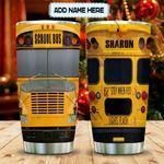Yellow School Bus Personalized Stainless Steel Tumbler