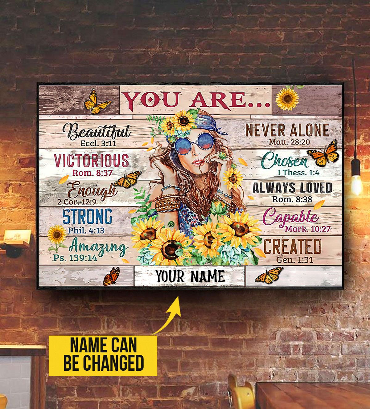 Hippie Girl You Are Canvas Poster