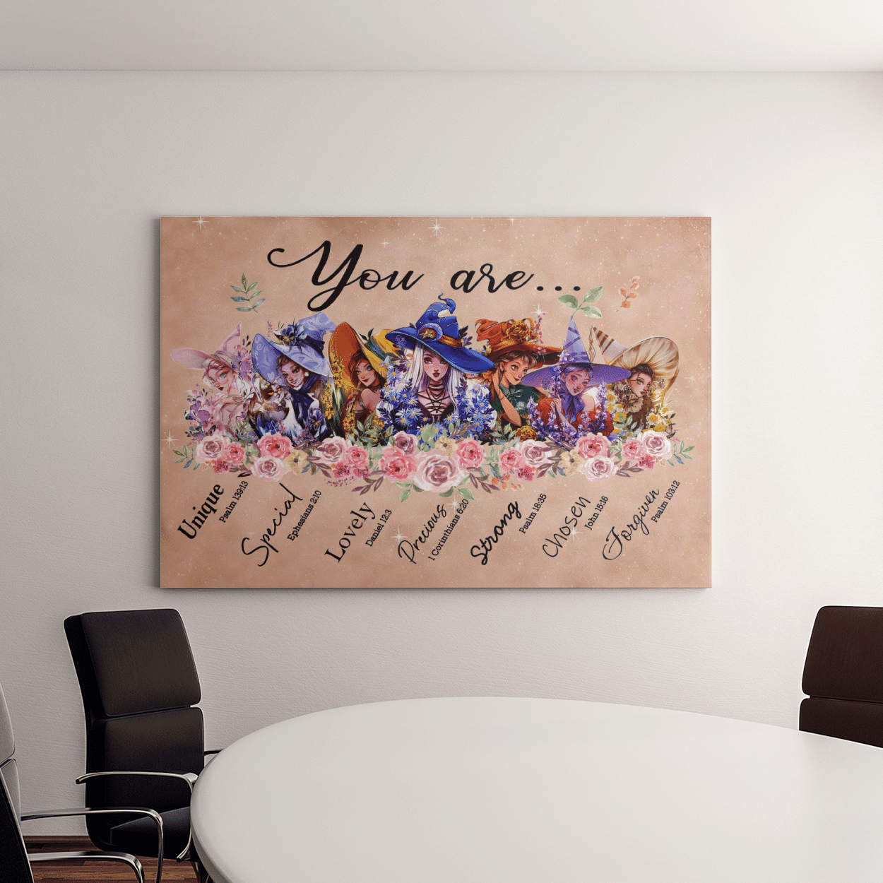 Hippie Girl Live Laugh Love Canvas Poster