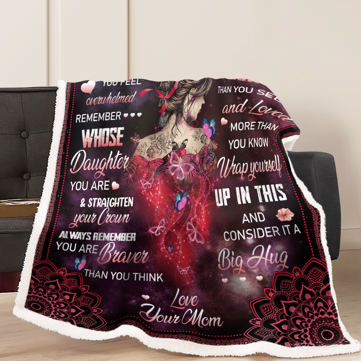 To My Daughter From Mom - Premium Blanket
