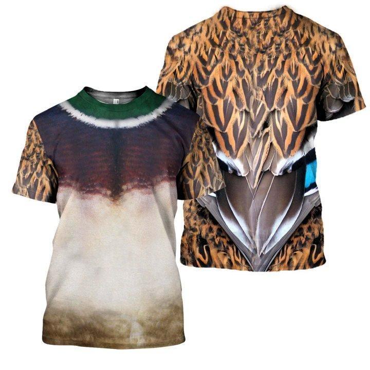 Male Mallard Duck Costume Duck Hunting 3D All Over Printed Shirts for Men and Women TT311001 - Amaze Style™-Apparel