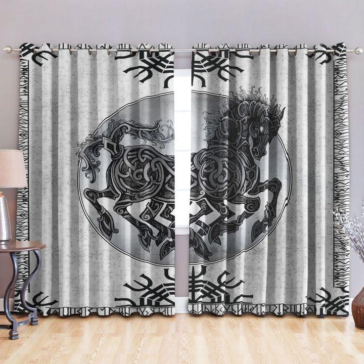 Horse Viking Blackout Thermal Grommet Window Curtains - Amaze Style™-Curtains