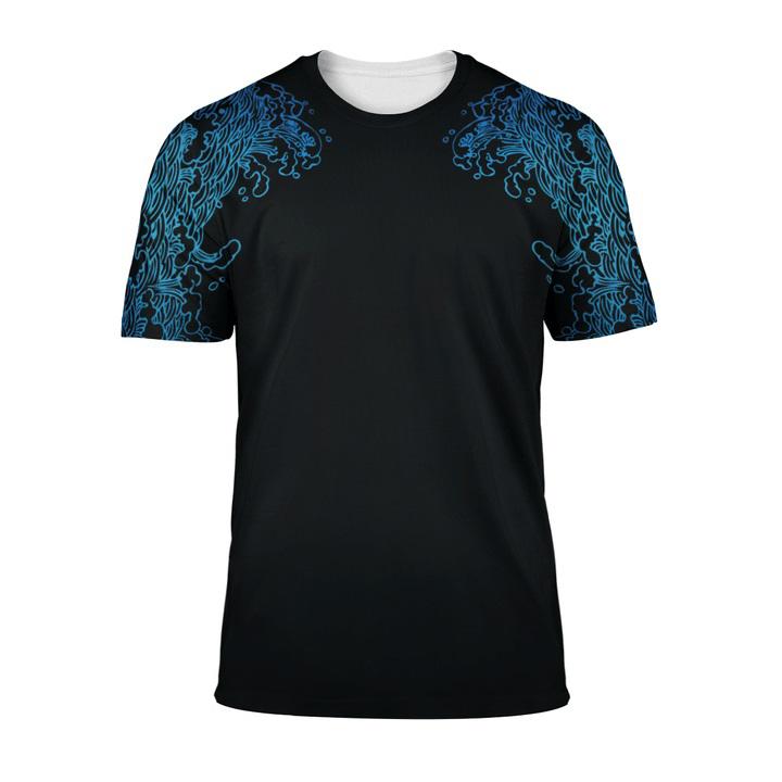 Japanese Sakura Kanagawa Koi Fish All Over 3D T Shirt