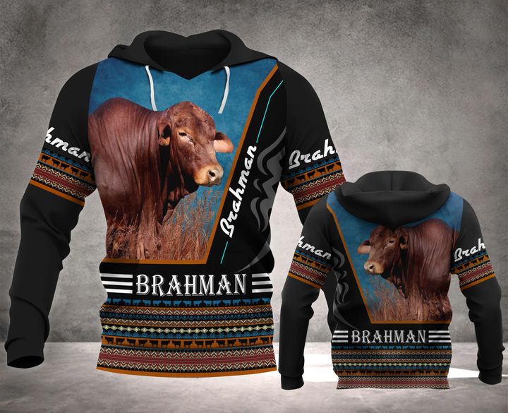 Cattle 3D All Over Printed Hoodie For Men And Women