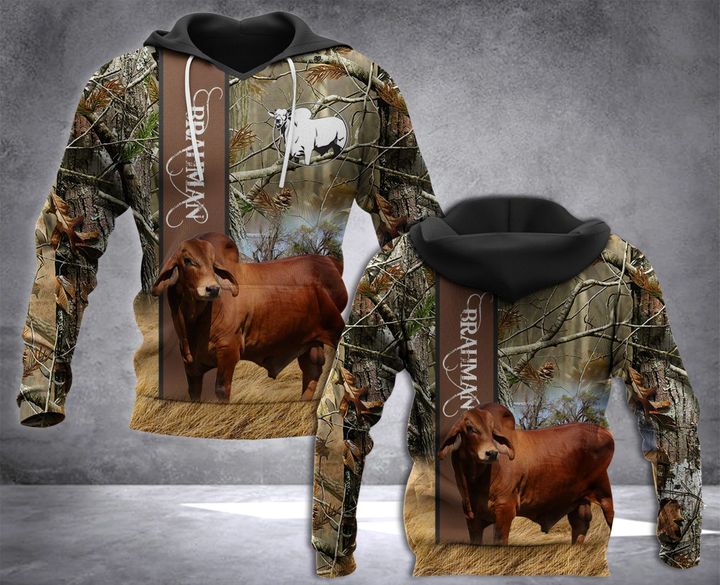 Cattle 3D All Over Printed Hoodie For Men And Women