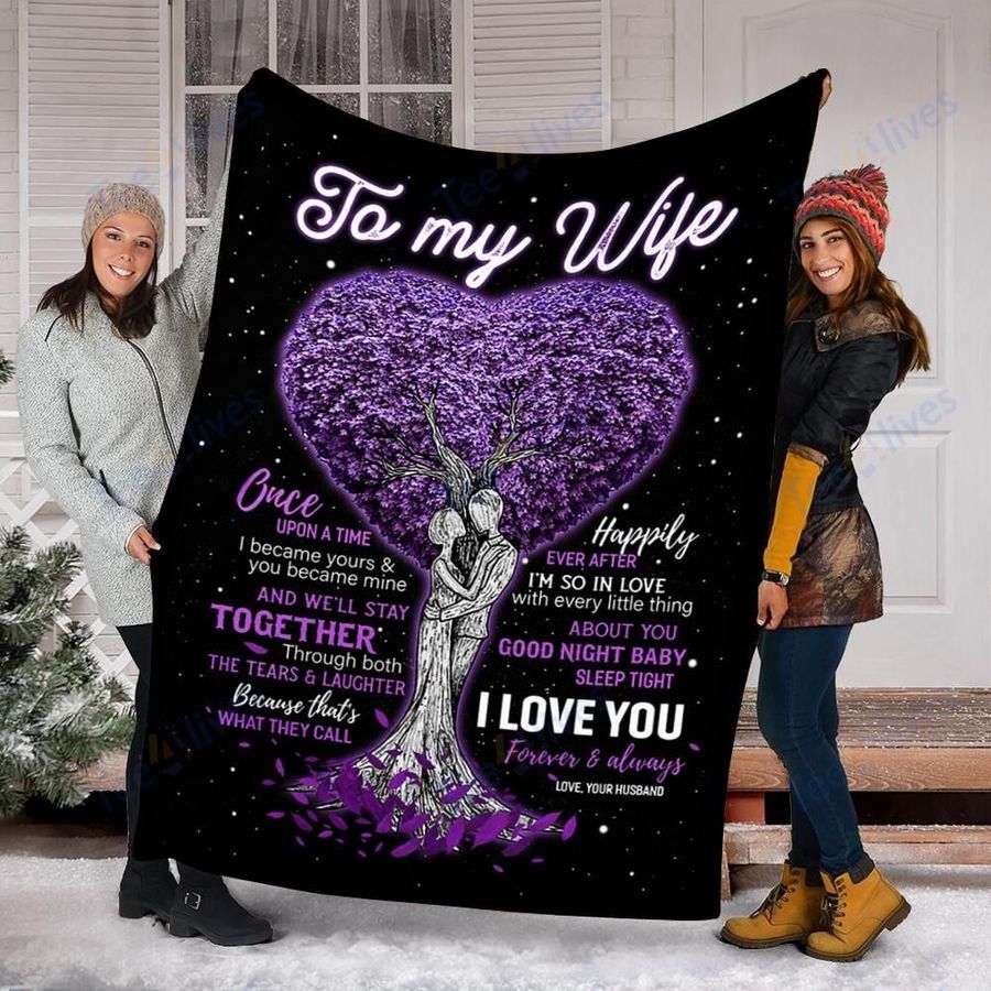 Custom Blanket To My Wife-Best Gift For Wife-Sherpa Blanket TA