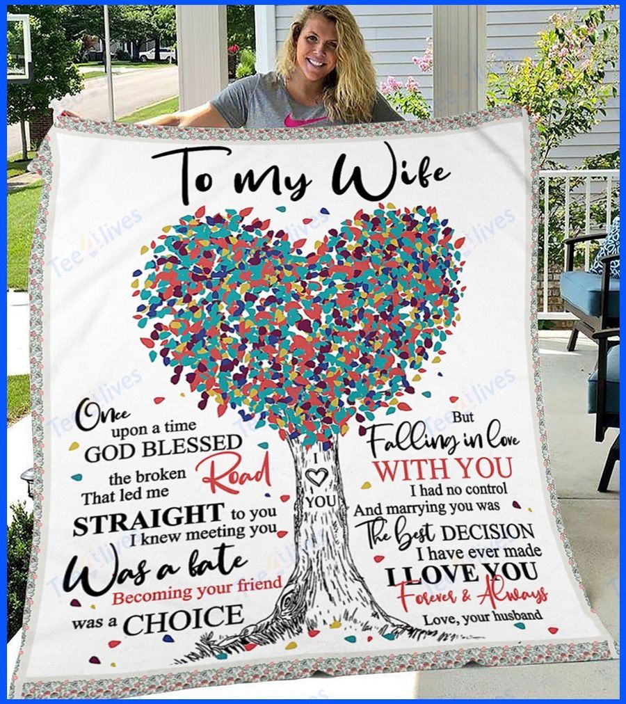 Custom Blanket To My Wife-Best Gift For Wife-Sherpa Blanket TA