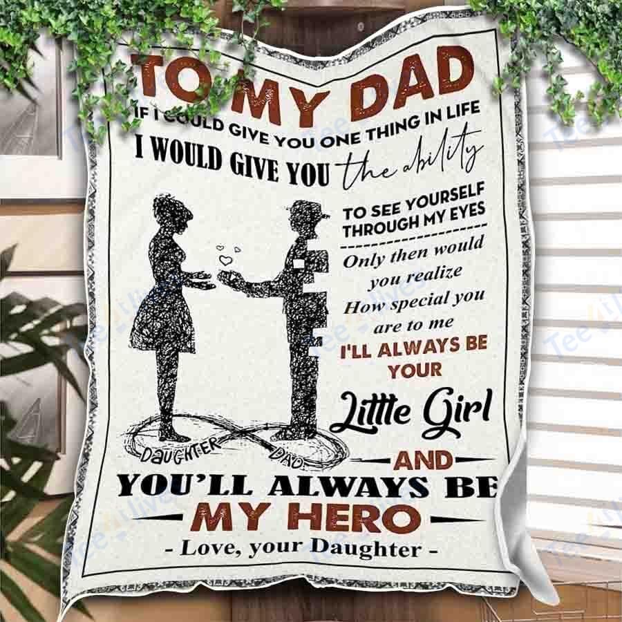 Custom Blanket To My Dad -Best Gift For Dad Father -Sherpa Blanket TA