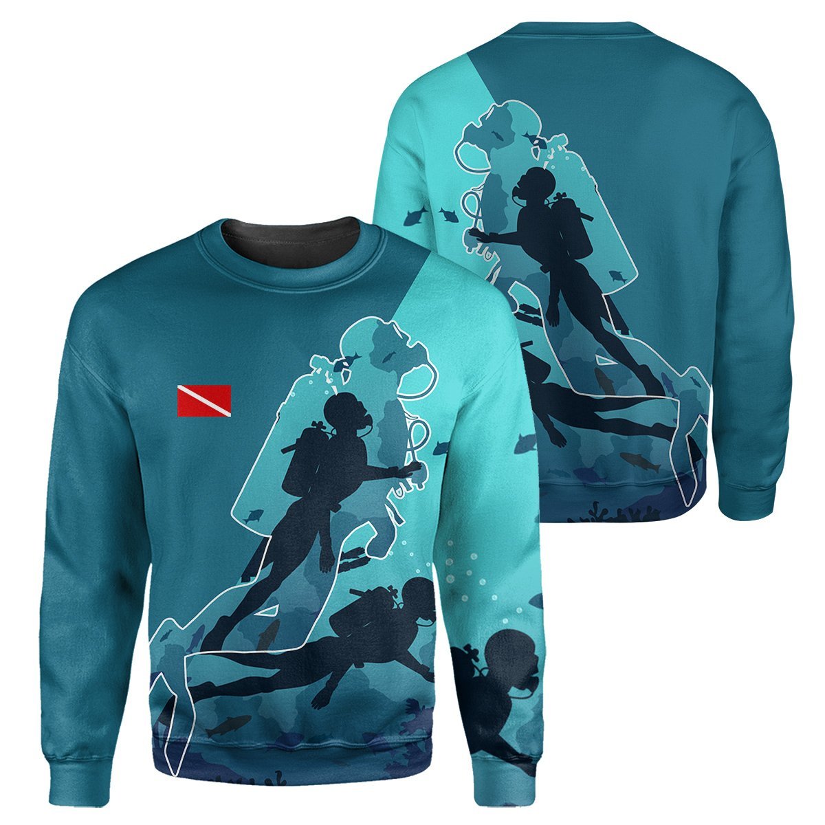 Scuba Diving No Text - 3D All Over Printed Shirt - Amaze Style™-ALL OVER PRINT HOODIES