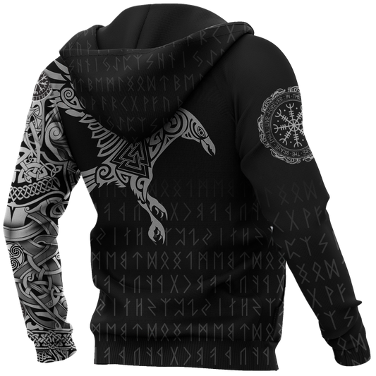 Vikings - The Raven of Odin Tattoo Custom Name