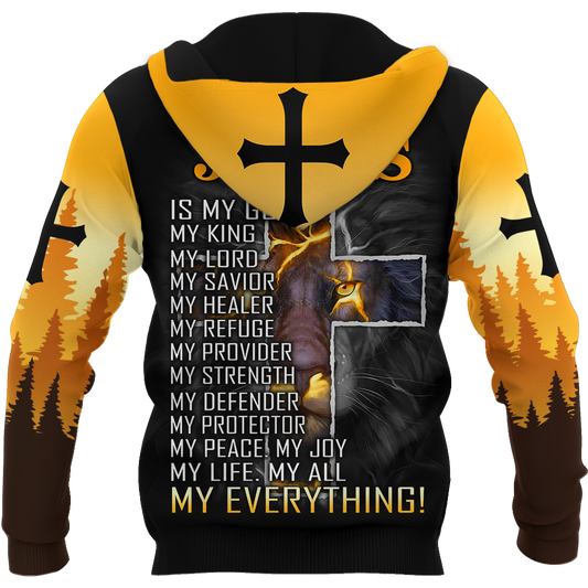 Faith in God and Lion - Christian - 3D All Over Printed Style for Men and Women
