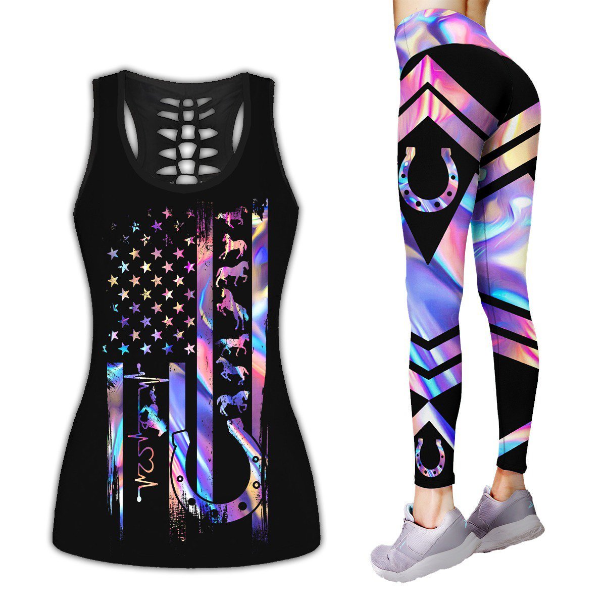 Horse Flag Combo Tank + Legging TA061501
