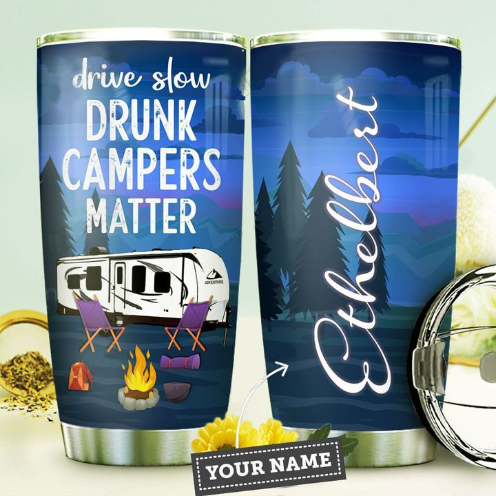 Personalized Name Camping Stainless Steel Tumbler