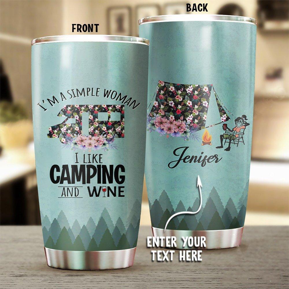 Personalized Name Camping Stainless Steel Tumbler