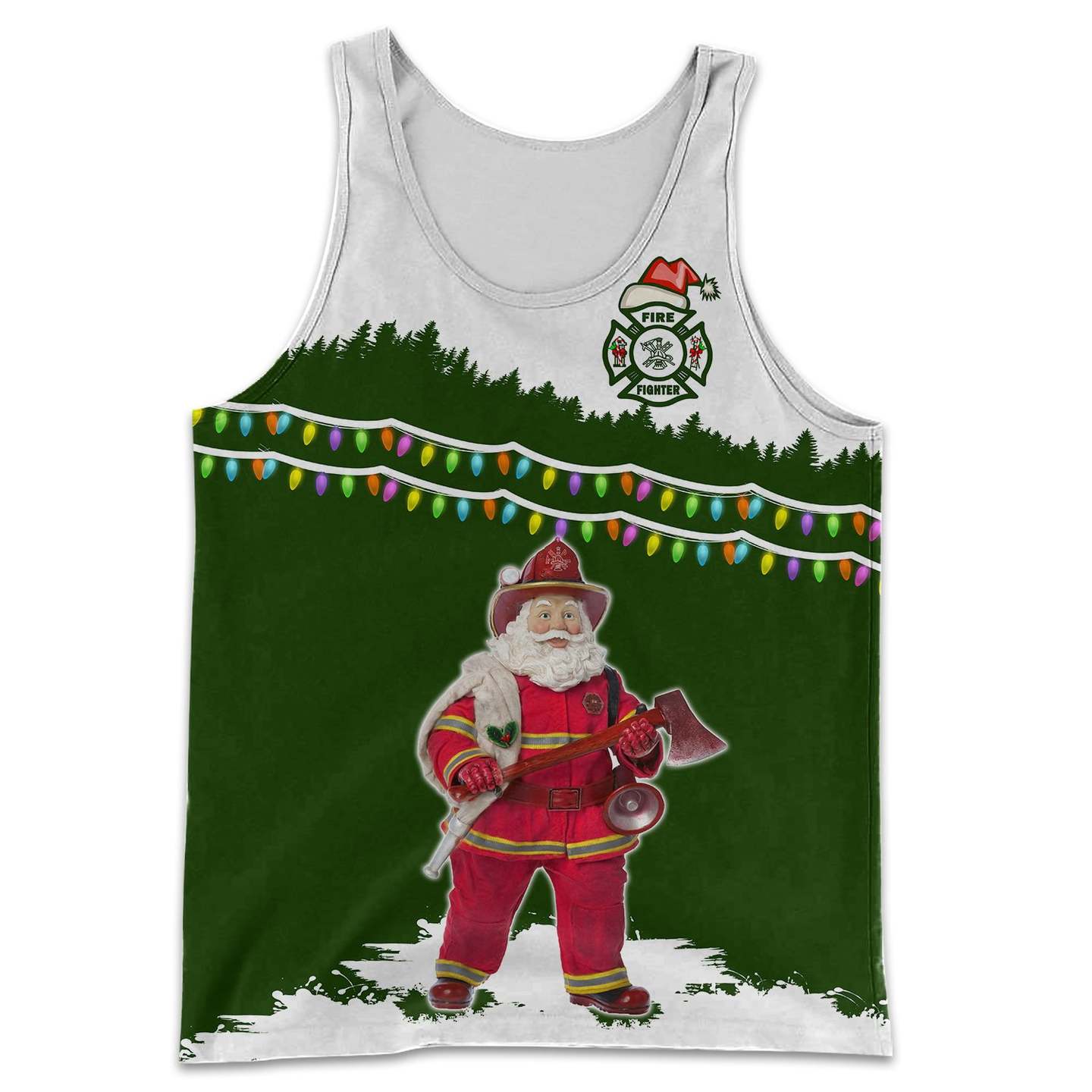 SANTA FIREFIGHTER 3D ALL OVER PRINTED SHIRTS MP805 - Amaze Style™-Apparel