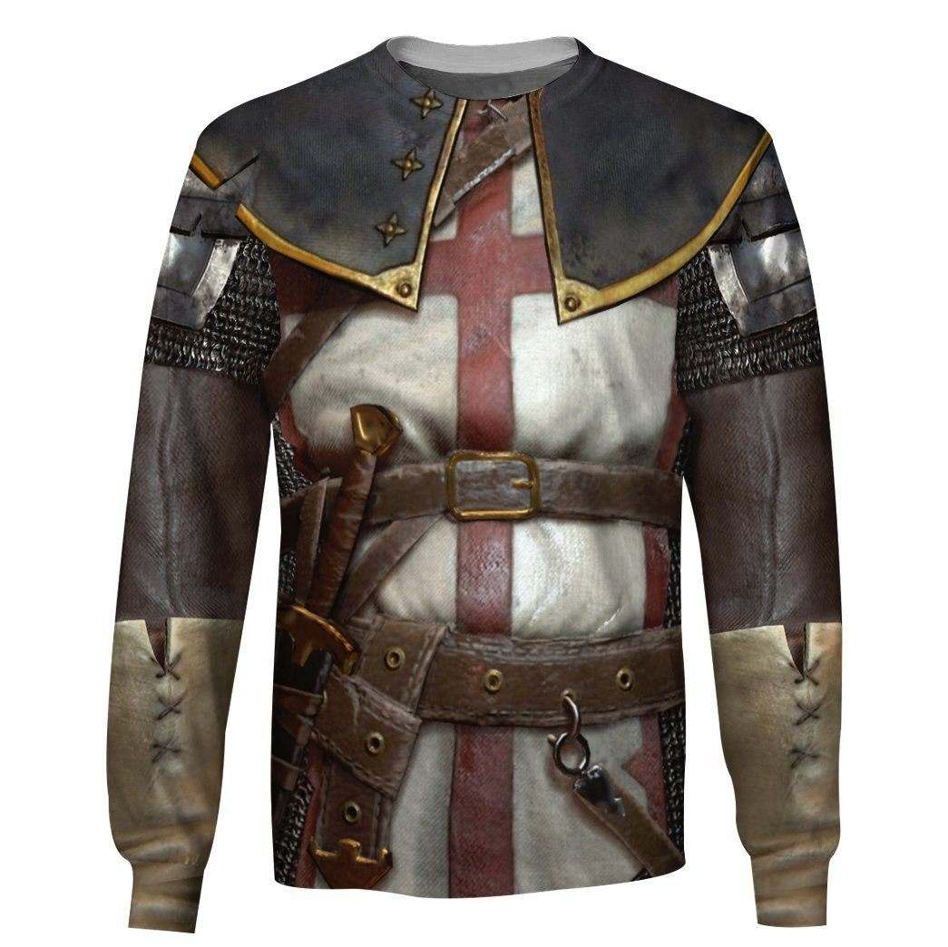 KNIGHT TEMPLAR CHAINMAIL 3D OVER PRINTED HOODIE SWEATER MP886 - Amaze Style™-Apparel