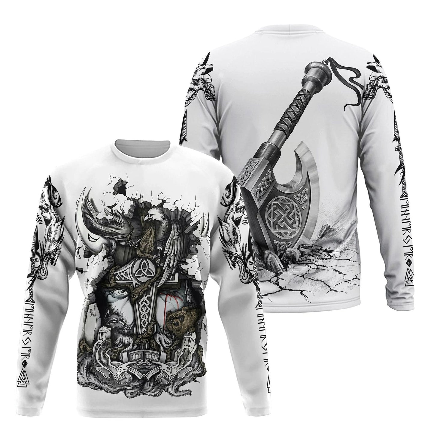 3D All Over Printed Viking Odin Shirts