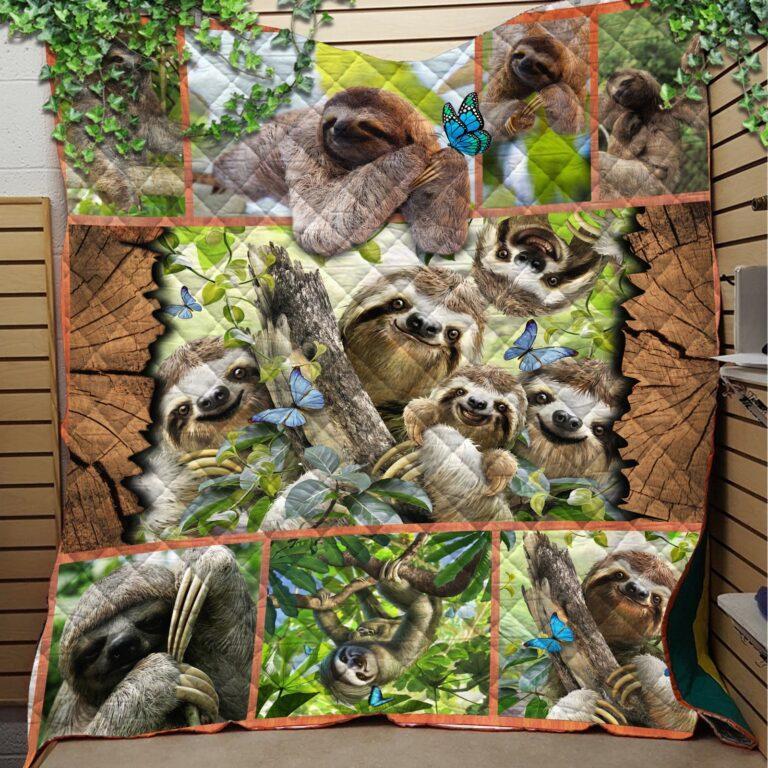 Sloth Butterfly Quilt