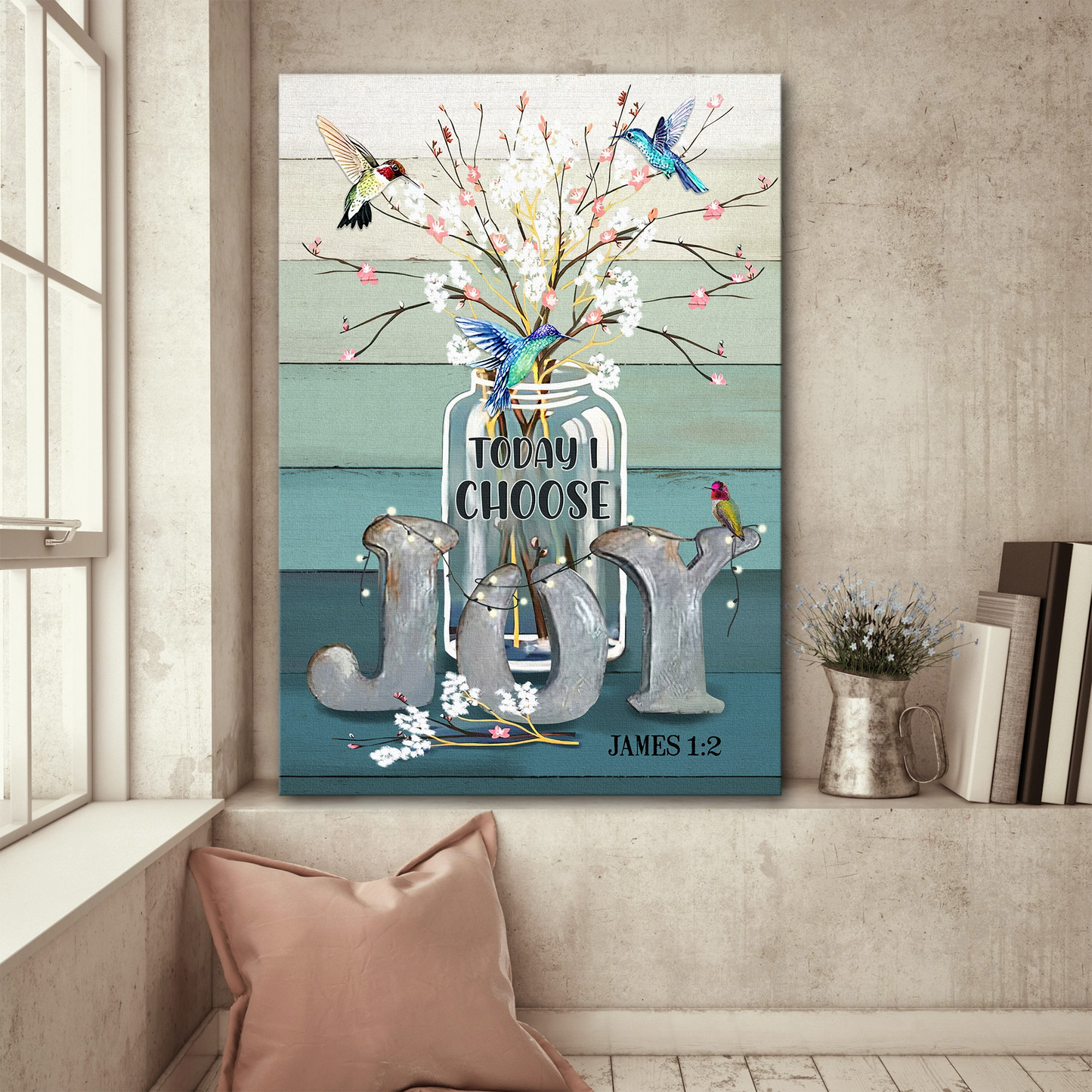 Today i choose Joy Jesus Portrait Canvas Print Wall Art