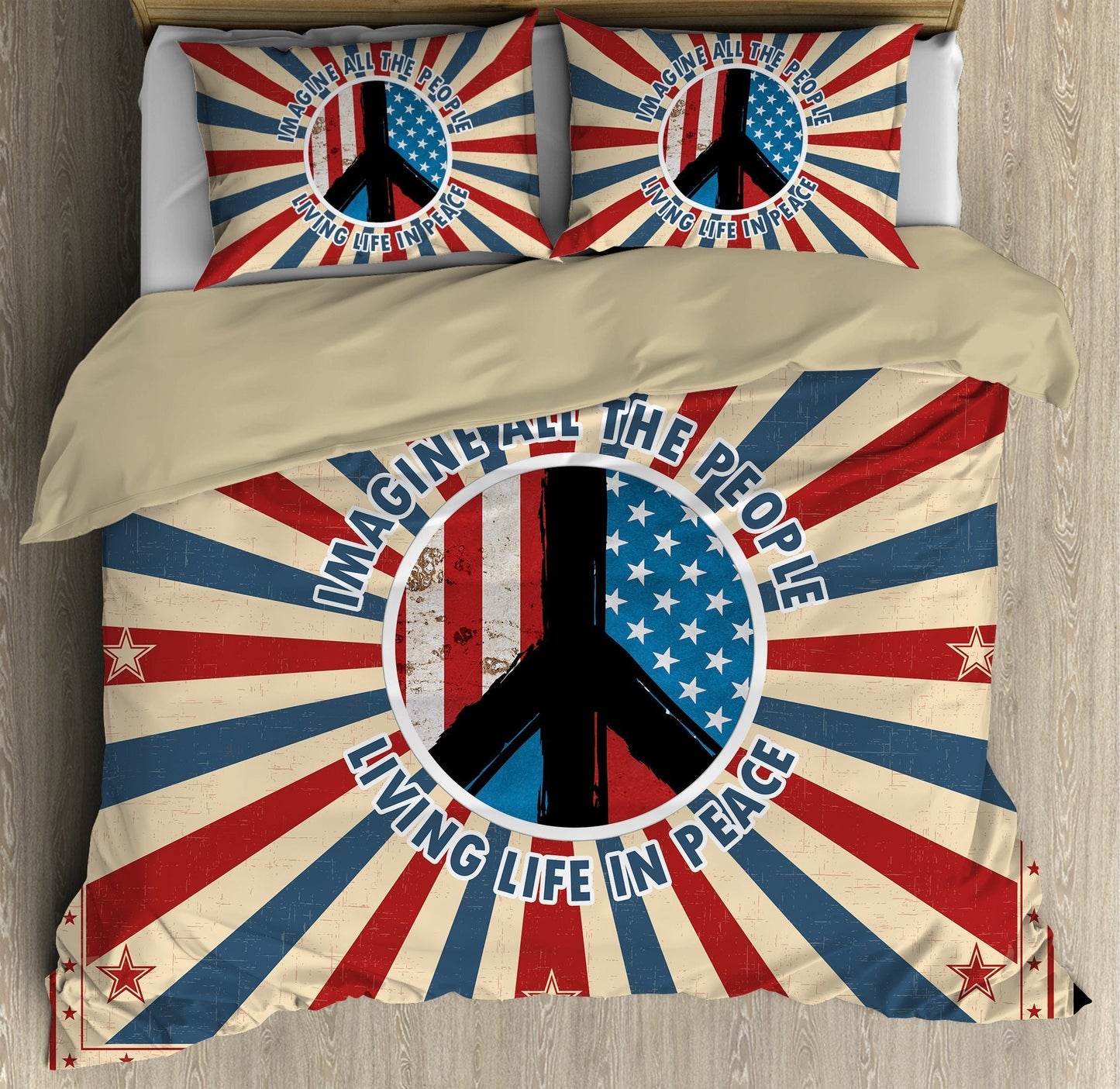 Hippie Loving For Peace Bedding Set