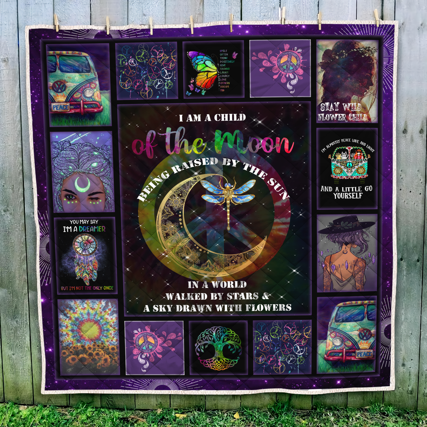 Child Of The Moon Raised By The Sun Quilt MEI