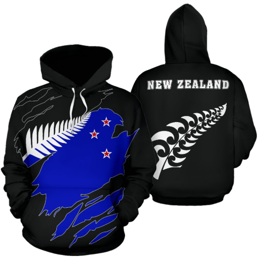 New Zealand Flag All Over Hoodie 02 JT6 - Amaze Style™-Apparel