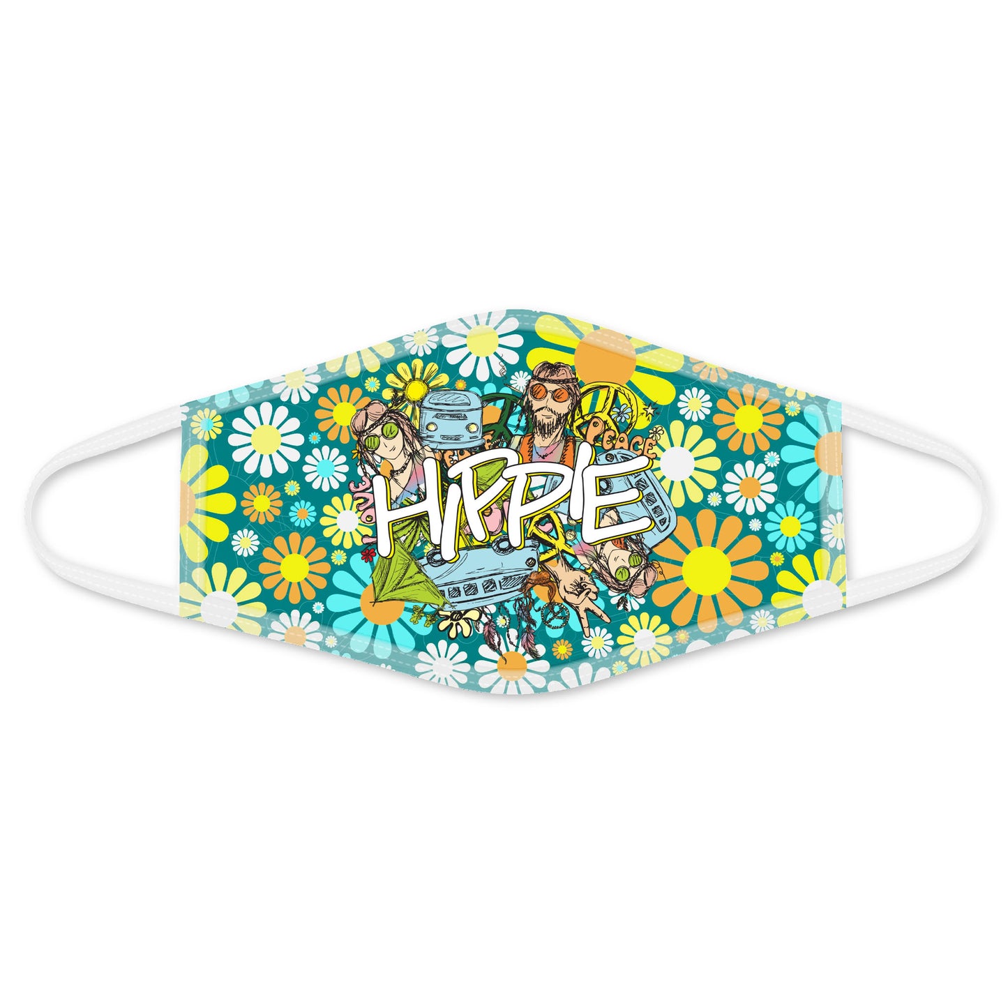 Premium Hippie 3D All Over Print Face Mask PL