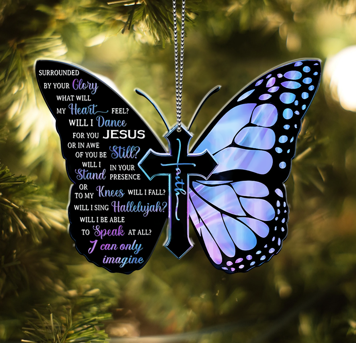 Jesus Faith Christmas Tree Hanging Ornament