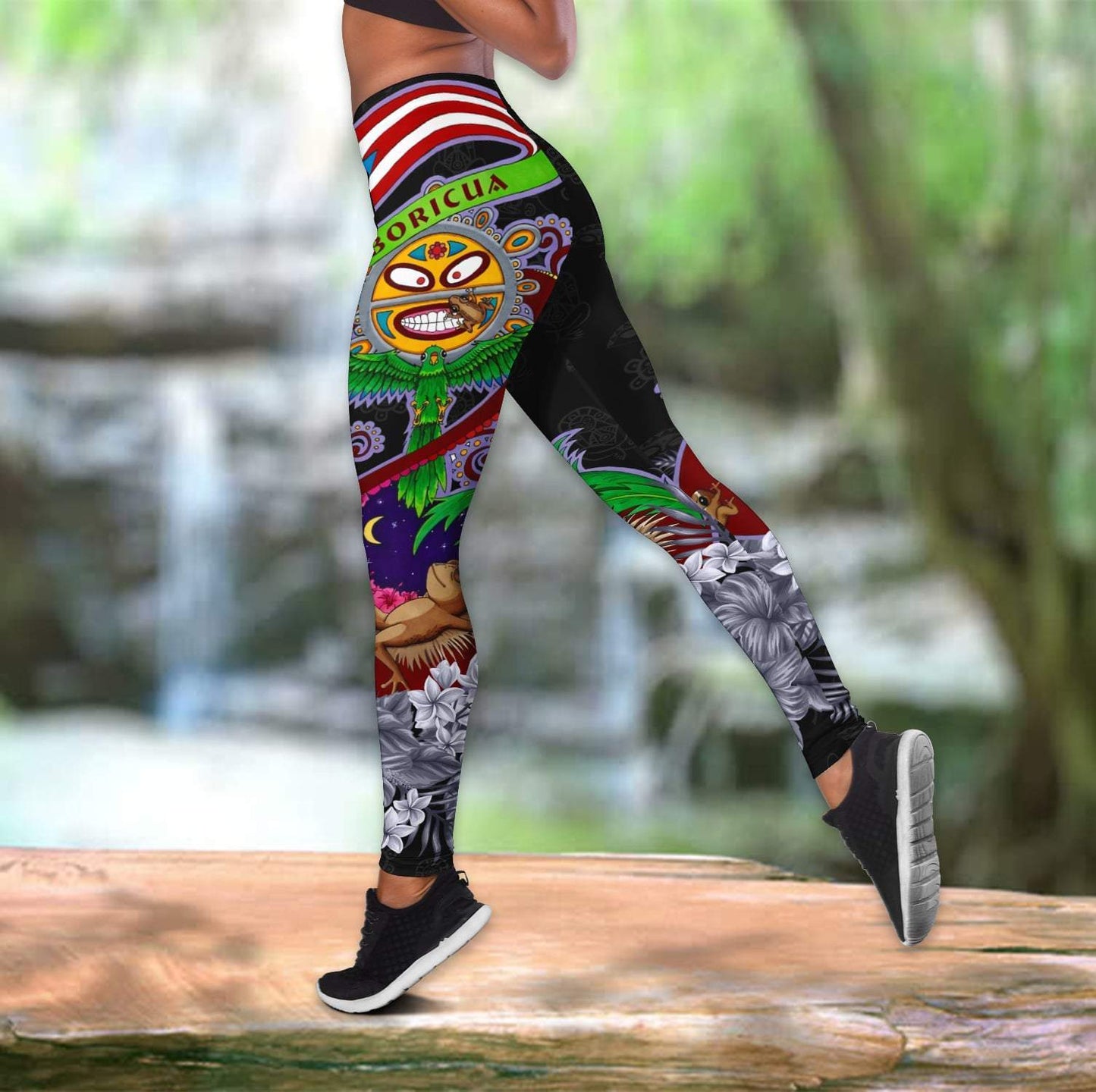 Puerto Rico Cute Caribbean Frog In Great Night Combo Outfit QB06242002-Apparel-TQH-S-No Tank-Vibe Cosy™