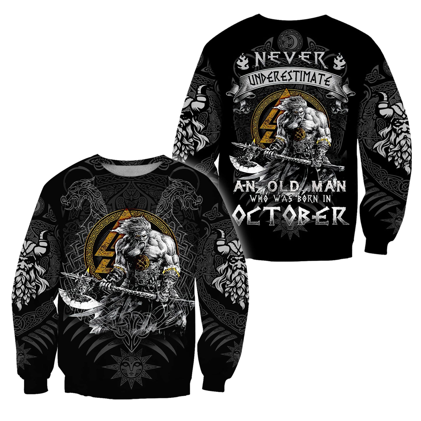 October Man Viking 3D All Over Printed Shirts AM102032S10