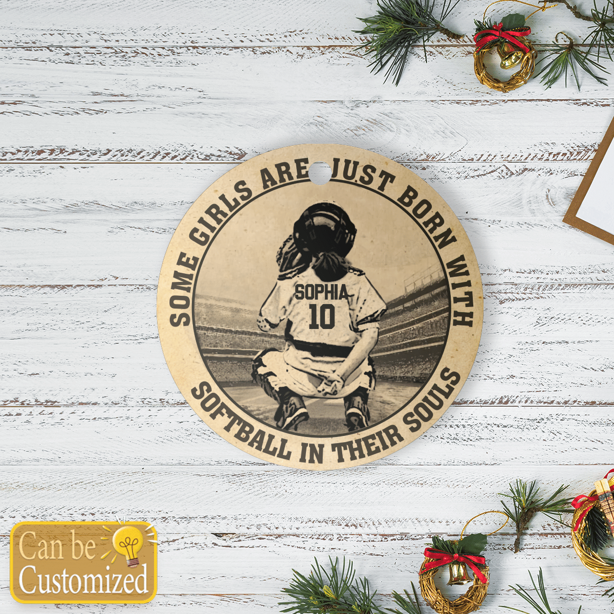 Softball Girls In Their Souls Ornament - SB02