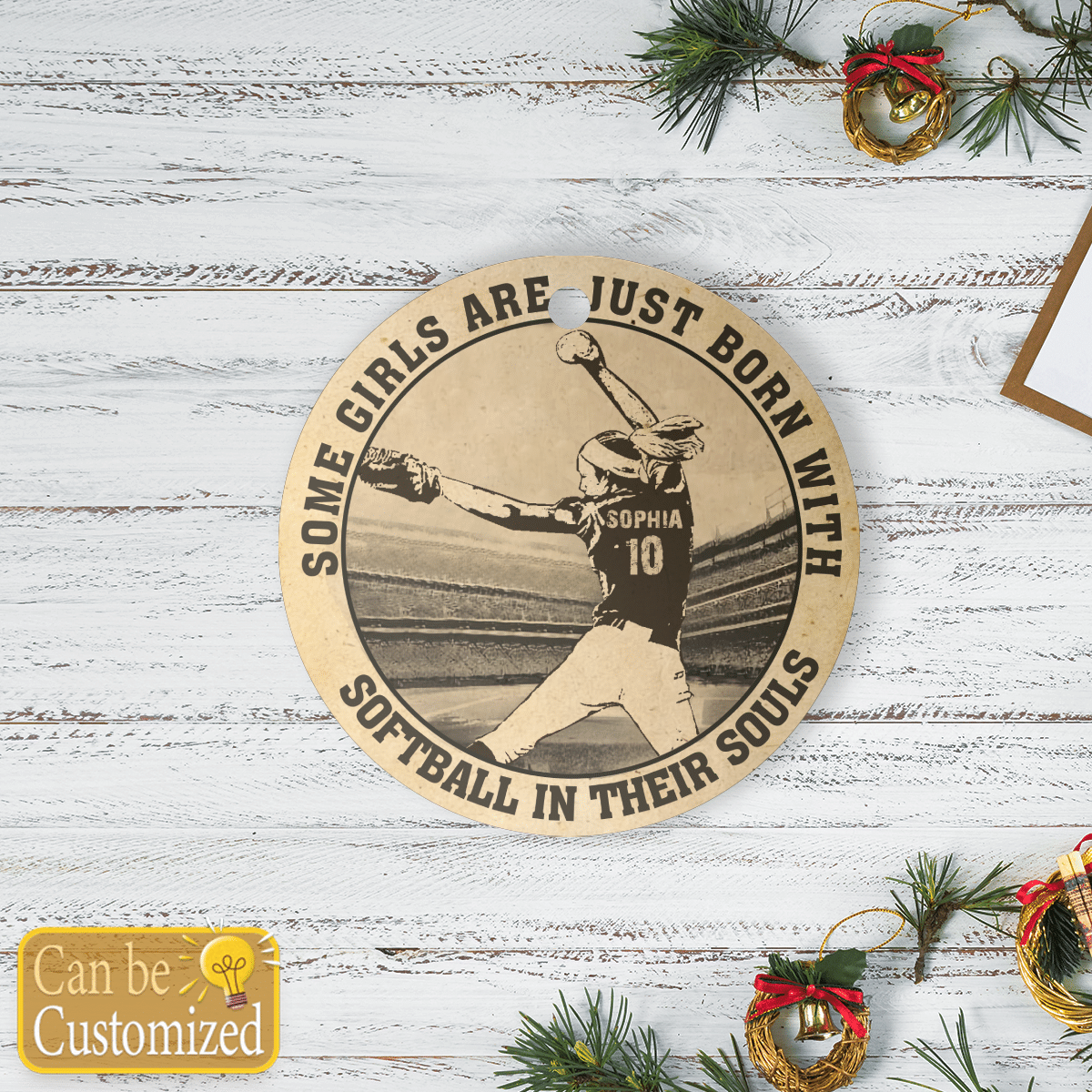Softball Girls In Their Souls Ornament - SB03