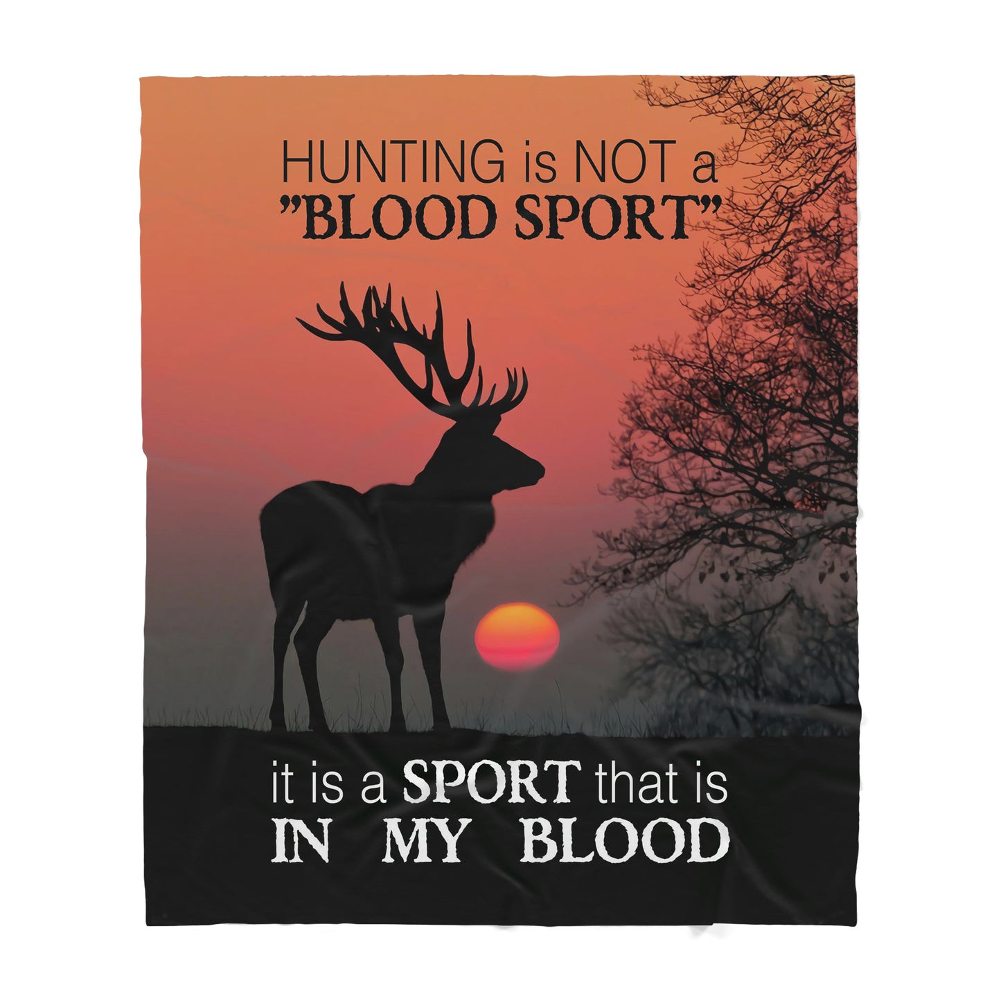 Deer Hunting Sherpa Blanket TT
