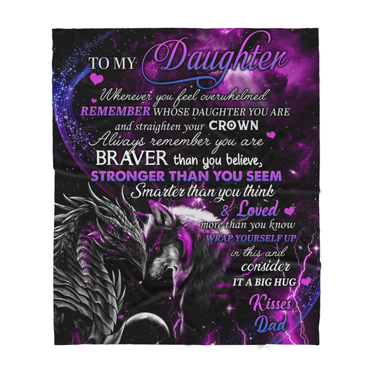 To My Daughter Sherpa Blanket