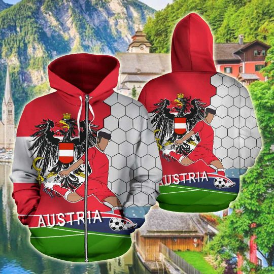AUSTRIA FOOTBALL all over printed hoodies for man and women PL11032004 - Amaze Style™-Apparel