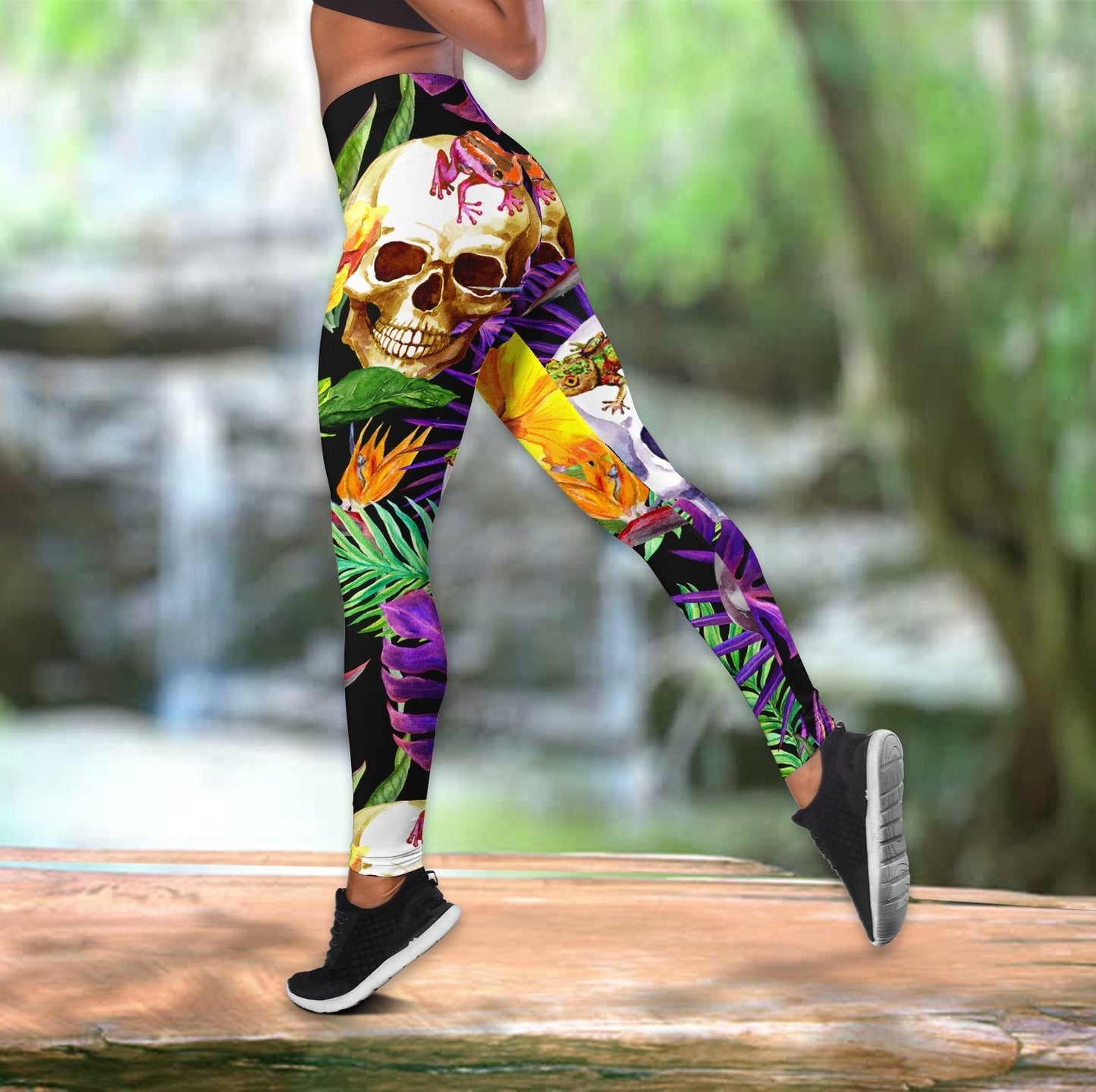 Tropical Skull tanktop & legging outfit for women PL05082003