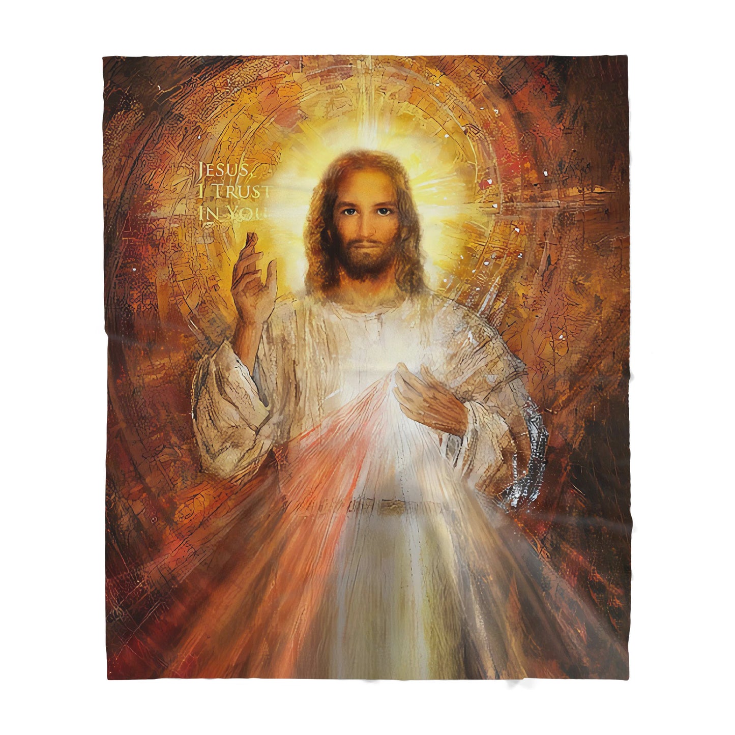 Premium Christian Jesus Catholic I trust in you Blanket - Best gift for Christian - sherpa blanket TT