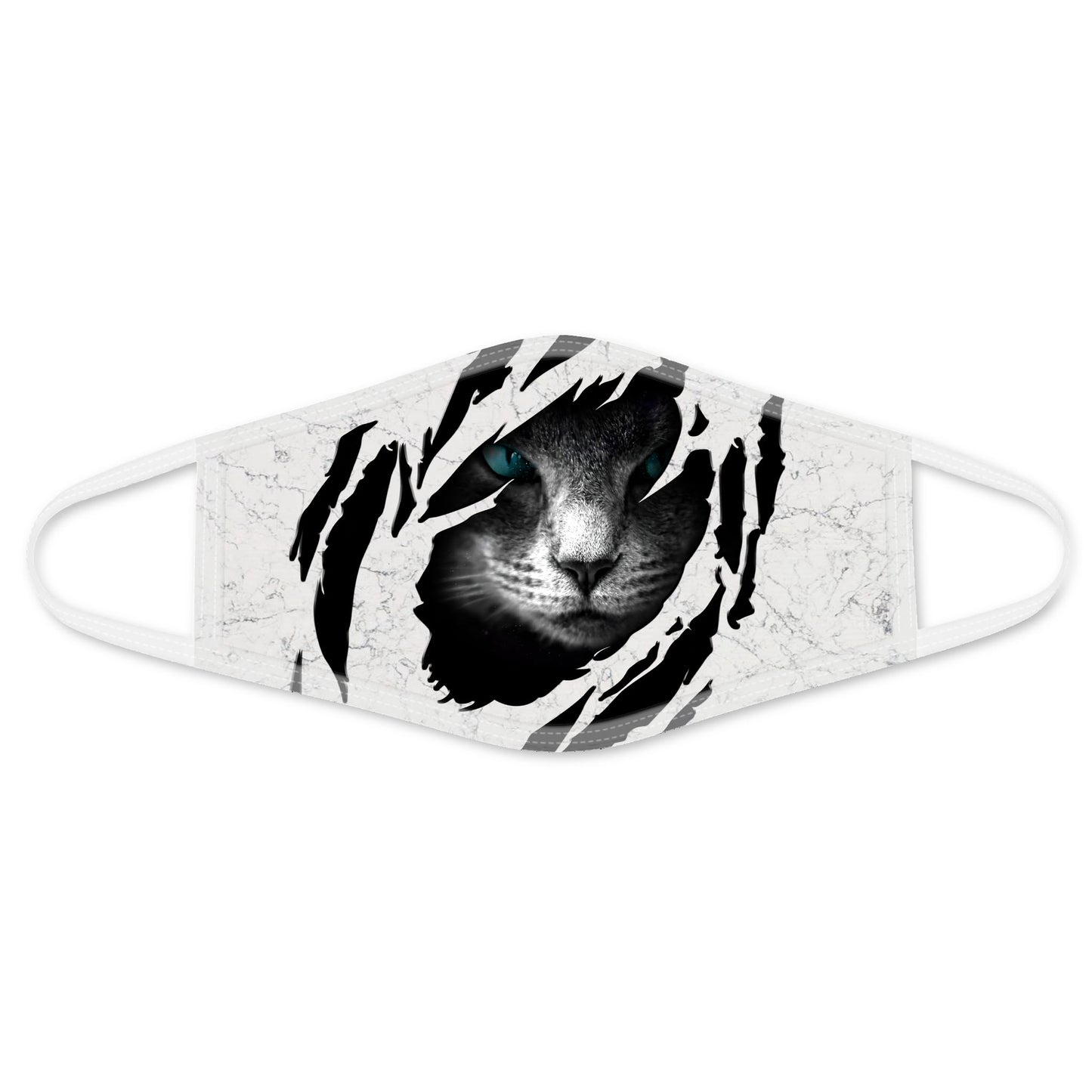 Cat Face Mask White