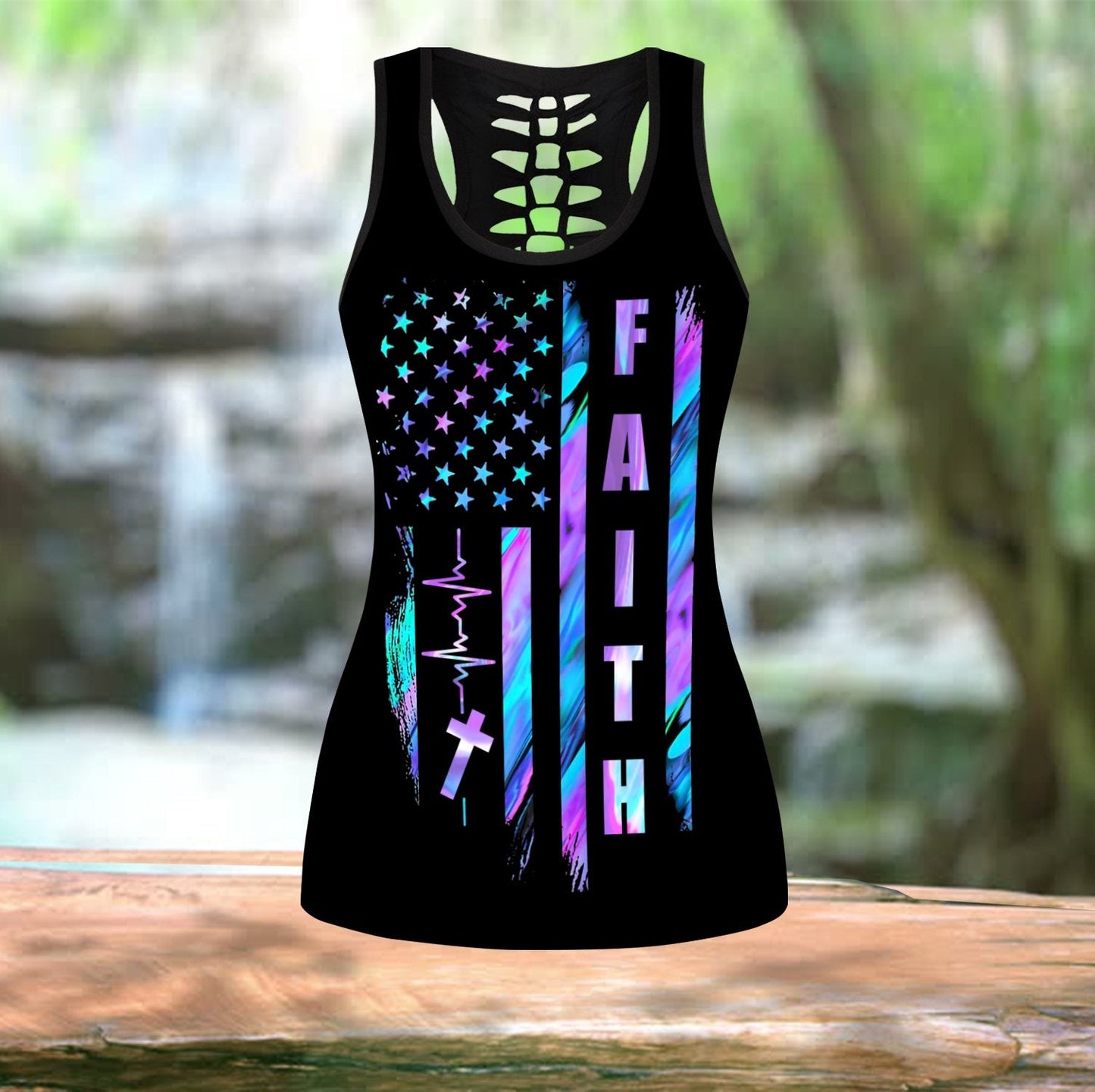 Faith Flag-Jesus Christ Combo Tank + Legging QB06272004