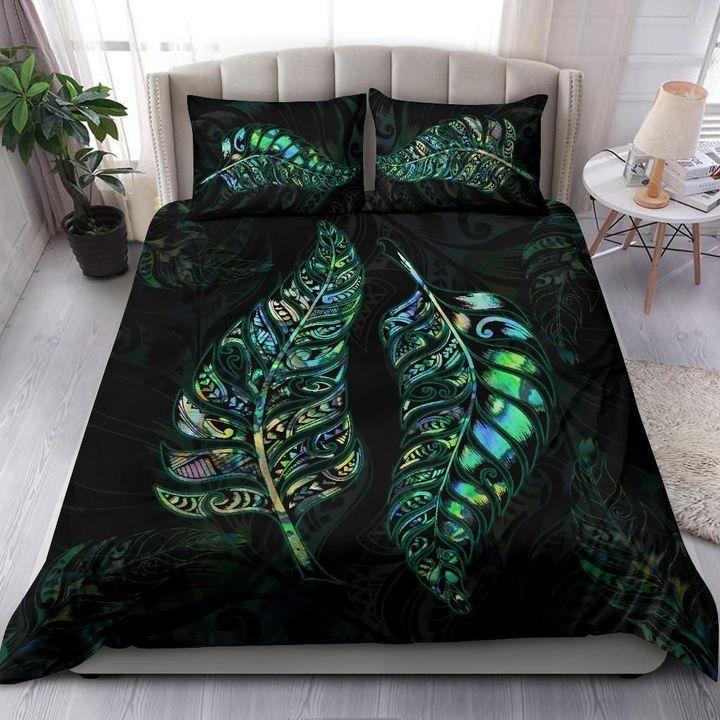 New Zealand Silver Fern Couple Paua Shell 3D All Over Printed Bedding Set