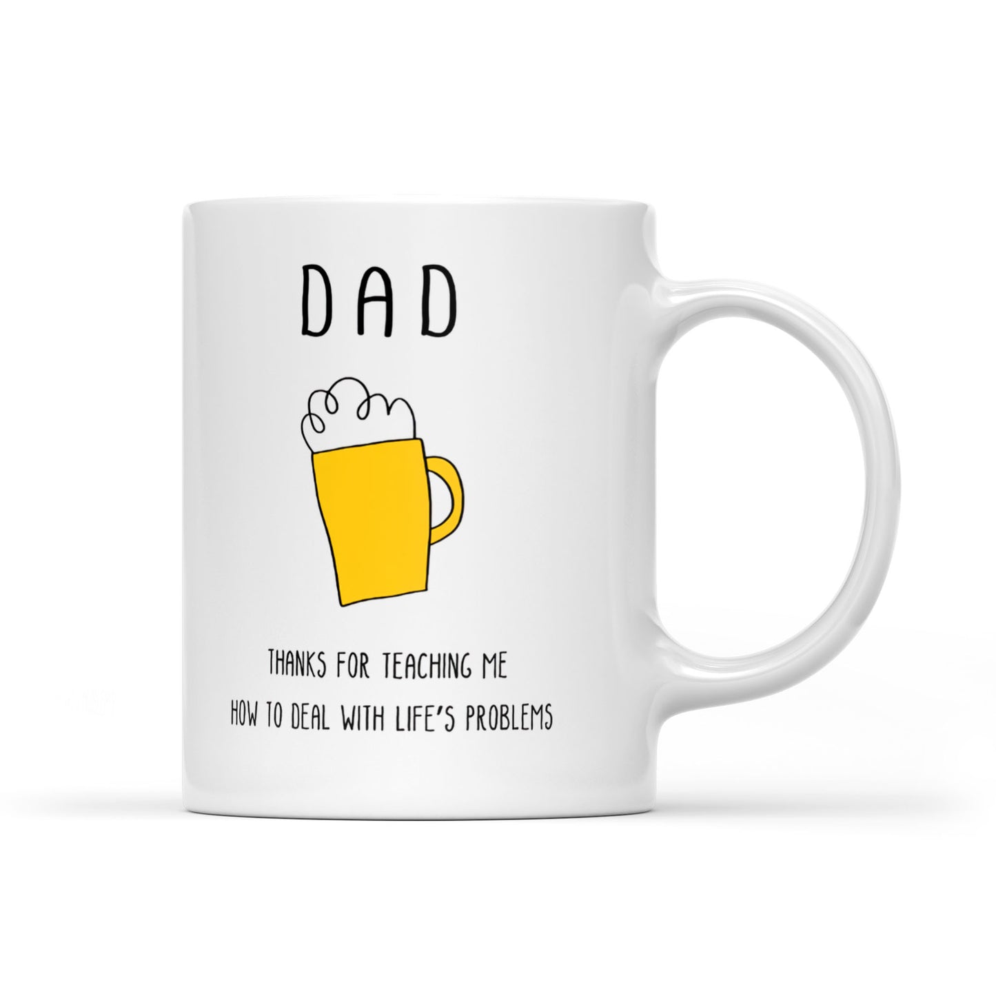 Best Gift For Dad White Mug Deal With Life's Problem
