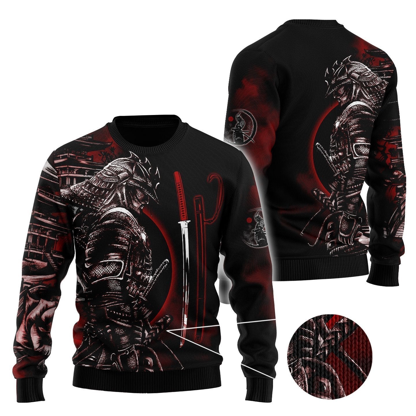 Samurai Tattoo 3D All Over Printed Unisex Shirts