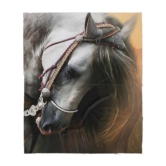 Custom Blanket Horse Sherpa Blanket TA
